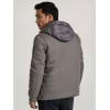 FUNKY BUDDHA PUFFER BOMBER ΜΕ ΚΟΥΚΟΥΛΑ FBM010-014-01 GREY