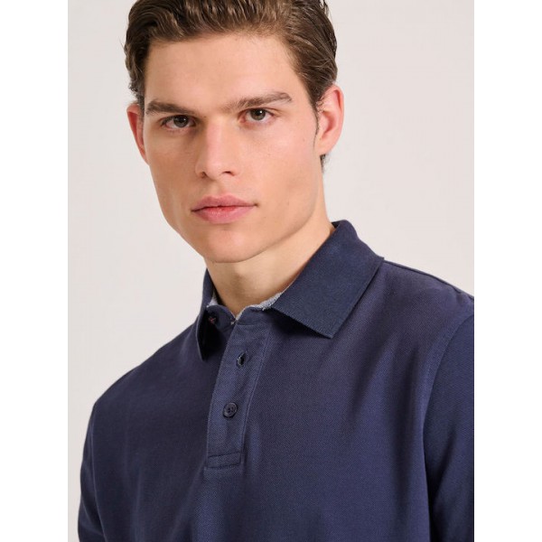 GARAGE 55 ΜΑΚΡΥΜΑΝΙΚΟ POLO ΠΙΚΕ GAM010-501-11 NAVY