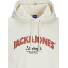 JACK & JONES ΑΝΔΡΙΚΟ ΦΟΥΤΕΡ ΜΕ ΚΟΥΚΟΥΛΑ 12267584 ANTIQUE WHITE