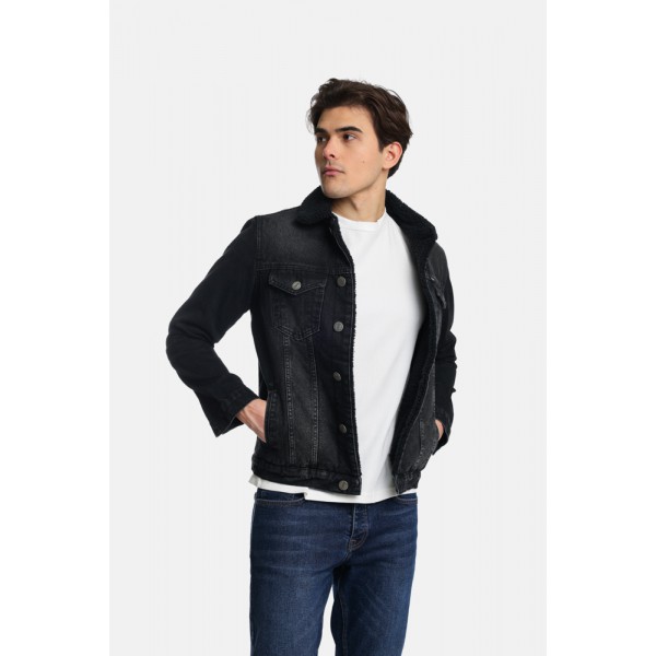 PACO & CO ΜΠΟΥΦΑΝ ΑΝΔΡΙΚΟ JEAN JACKET BLACK 2498327