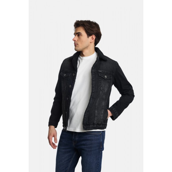 PACO & CO ΜΠΟΥΦΑΝ ΑΝΔΡΙΚΟ JEAN JACKET BLACK 2498327