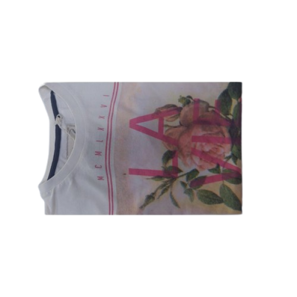 SOULSTAR T-SHIRT ΚΟΝΤΟΜΑΝΙΚΟ FLOWERS ΛΕΥΚΟ