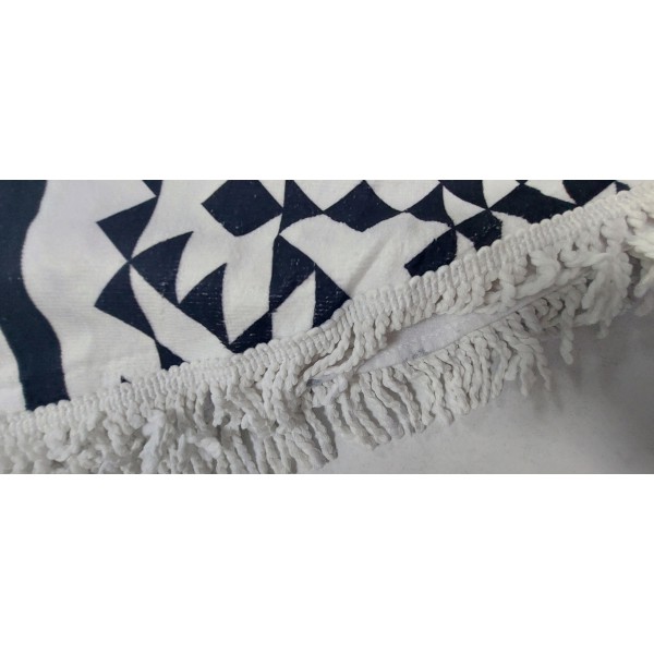 ΠΕΤΣΕΤΑ ΘΑΛΑΣΣΗΣ  BOHO WHITE BLACK  150CM