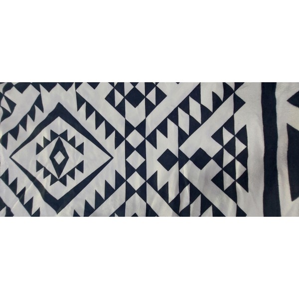 ΠΕΤΣΕΤΑ ΘΑΛΑΣΣΗΣ  BOHO WHITE BLACK  150CM