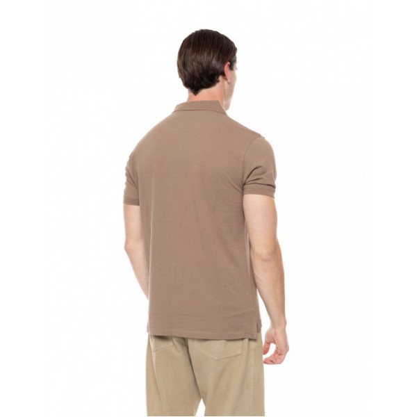 BISTON FASHION ΚΟΝΤΟΜΑΝΙΚΟ  POLO  T-SHIRT 51-206-035 DARK BEIGE