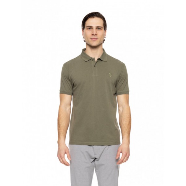 BISTON FASHION ΚΟΝΤΟΜΑΝΙΚΟ  POLO  T-SHIRT 51-206-035 KHAKI