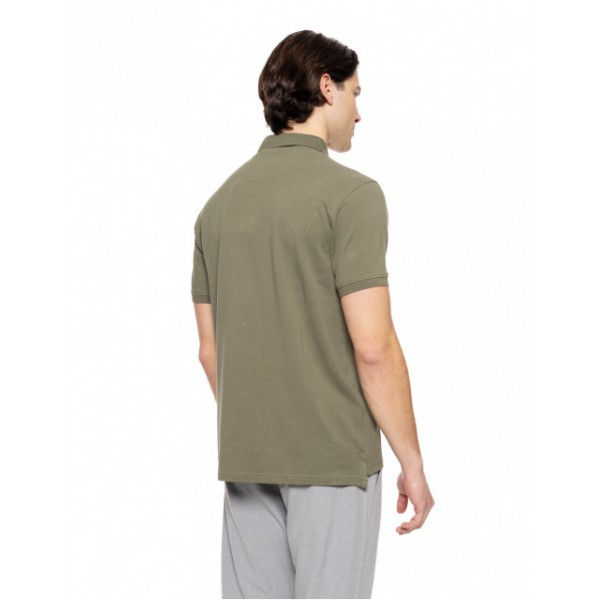 BISTON FASHION ΚΟΝΤΟΜΑΝΙΚΟ  POLO  T-SHIRT 51-206-035 KHAKI