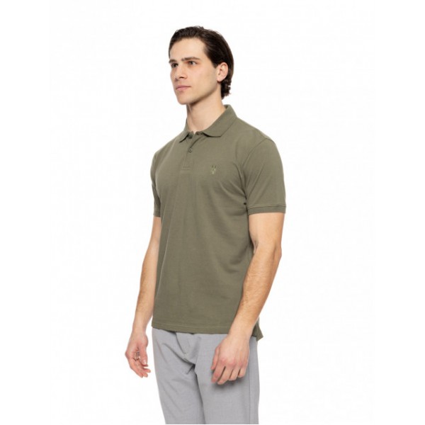 BISTON FASHION ΚΟΝΤΟΜΑΝΙΚΟ  POLO  T-SHIRT 51-206-035 KHAKI