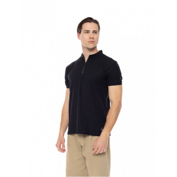 SPLENDID FASHION ΚΟΝΤΟΜΑΝΙΚΟ MAO POLO  T-SHIRT 51-206-038 BLACK