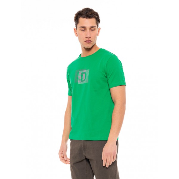 SPLENDID ΚΟΝΤΟΜΑΝΙΚΟ  T-SHIRT ΜΕ ΣΤΑΜΠΑ 49-206-011 GREEN