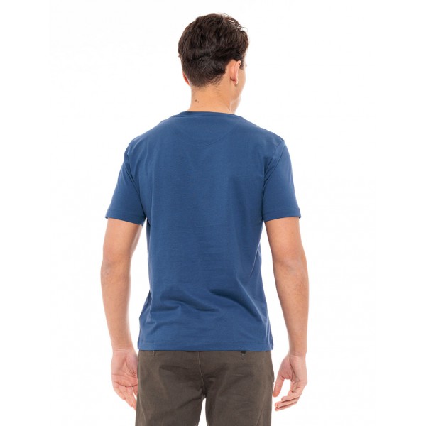 SPLENDID ΚΟΝΤΟΜΑΝΙΚΟ  T-SHIRT ΜΕ ΣΤΑΜΠΑ 49-206-017 INDIGO