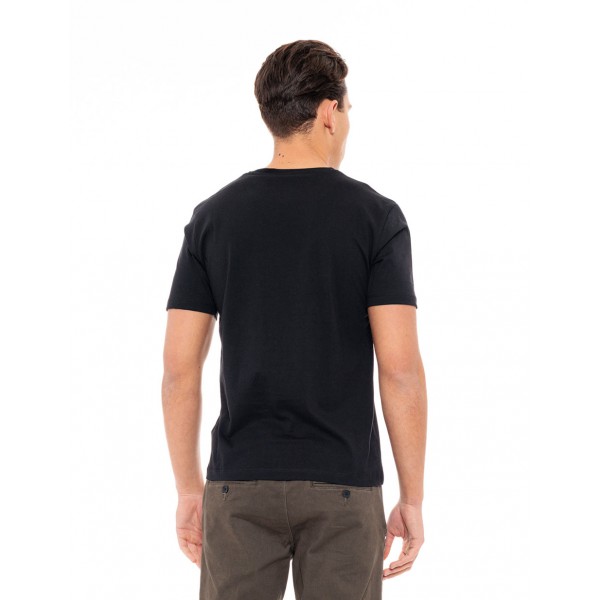 SPLENDID ΚΟΝΤΟΜΑΝΙΚΟ  T-SHIRT ΜΕ ΣΤΑΜΠΑ 49-206-017 BLACK