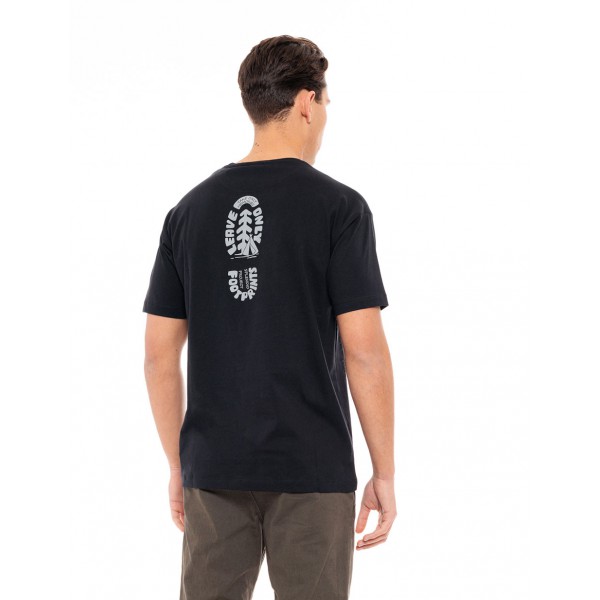 SPLENDID ΚΟΝΤΟΜΑΝΙΚΟ  T-SHIRT ΜΕ ΣΤΑΜΠΑ 49-206-024 BLACK