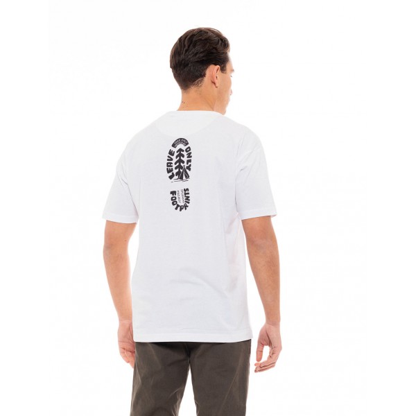 SPLENDID ΚΟΝΤΟΜΑΝΙΚΟ  T-SHIRT ΜΕ ΣΤΑΜΠΑ 49-206-024 WHITE