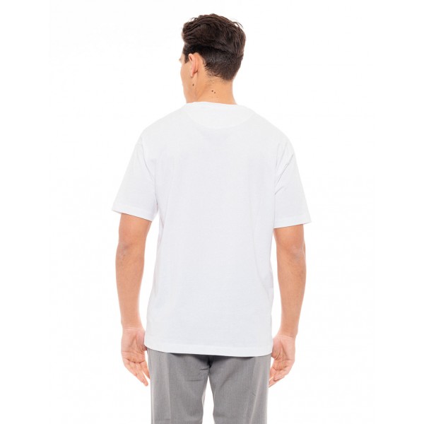 BISTON ΚΟΝΤΟΜΑΝΙΚΟ  T-SHIRT ΜΕ ΣΤΑΜΠΑ 49-206-032 WHITE