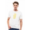 BISTON ΚΟΝΤΟΜΑΝΙΚΟ  T-SHIRT ΜΕ ΤΥΠΩΜΑ 47-206-023 WHITE