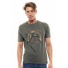 BISTON ΚΟΝΤΟΜΑΝΙΚΟ  T-SHIRT ΜΕ ΤΥΠΩΜΑ 47-206-042 KHAKI