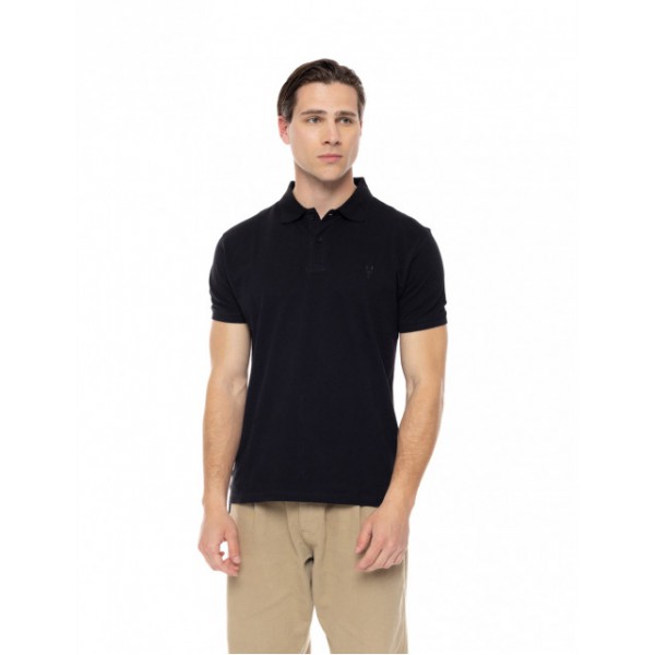 BISTON FASHION ΚΟΝΤΟΜΑΝΙΚΟ  POLO  T-SHIRT 51-206-035 BLACK