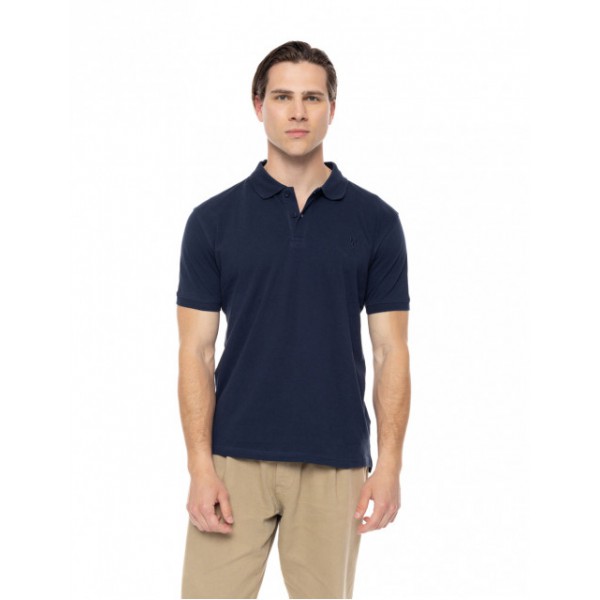 BISTON FASHION ΚΟΝΤΟΜΑΝΙΚΟ  POLO  T-SHIRT 51-206-035 NAVY