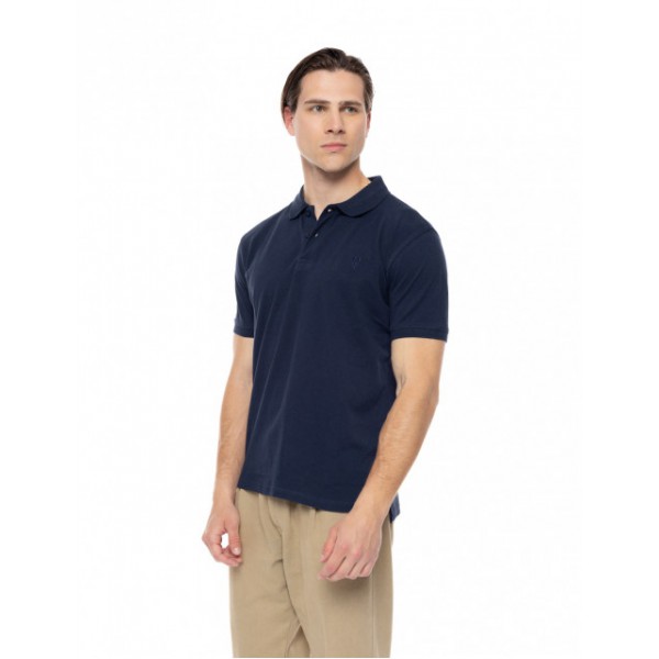 BISTON FASHION ΚΟΝΤΟΜΑΝΙΚΟ  POLO  T-SHIRT 51-206-035 NAVY