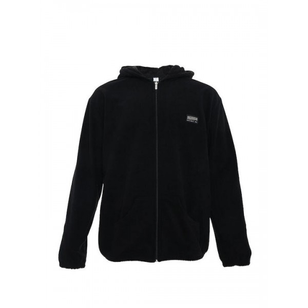 BODYMOVE ΖΑΚΕΤΑ ΜΕ ΚΟΥΚΟΥΛΑ FLEECE  BLACK  1375