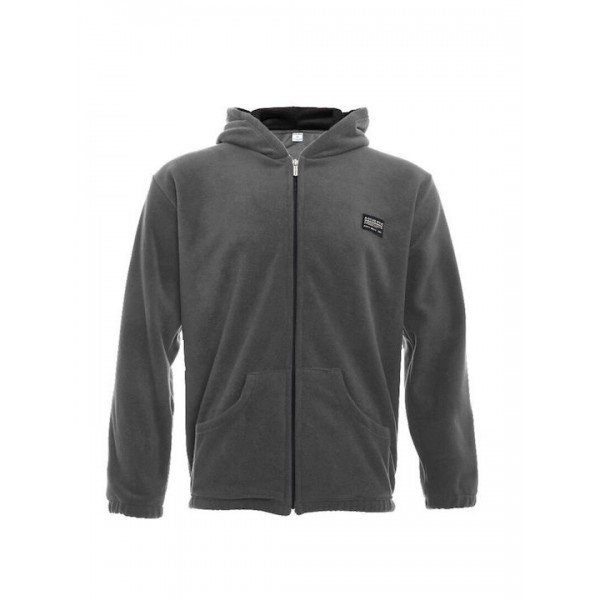 BODYMOVE ΖΑΚΕΤΑ ΜΕ ΚΟΥΚΟΥΛΑ FLEECE DARK GREY 1375