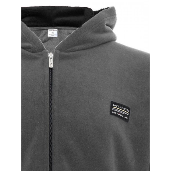 BODYMOVE ΖΑΚΕΤΑ ΜΕ ΚΟΥΚΟΥΛΑ FLEECE DARK GREY 1375