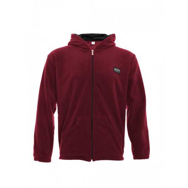 BODYMOVE ΖΑΚΕΤΑ ΜΕ ΚΟΥΚΟΥΛΑ FLEECE BORDO 1375