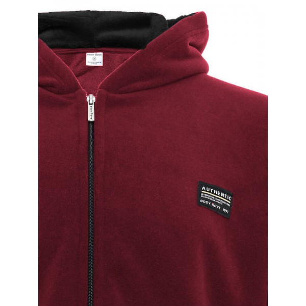 BODYMOVE ΖΑΚΕΤΑ ΜΕ ΚΟΥΚΟΥΛΑ FLEECE BORDO 1375