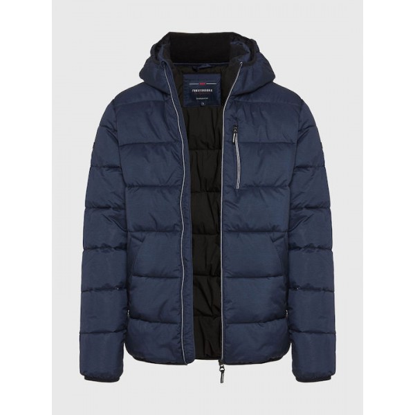 FUNKY BUDDHA PUFFER BOMBER ΜΕ ΚΟΥΚΟΥΛΑ  FBM010-006-01 NAVY