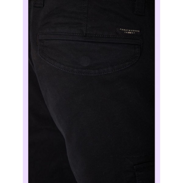 FUNKY BUDDHA ΑΝΔΡΙΚΟ ΠΑΝΤΕΛΟΝΙ CARGO  FBM010-002-02 BLACK