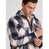 FUNKY BUDDHA  ΑΝΔΡΙΚΟ OVERSHIRT ΚΑΡΟ ΠΟΥΚΑΜΙΣΟ NAVY FBM010-070-01