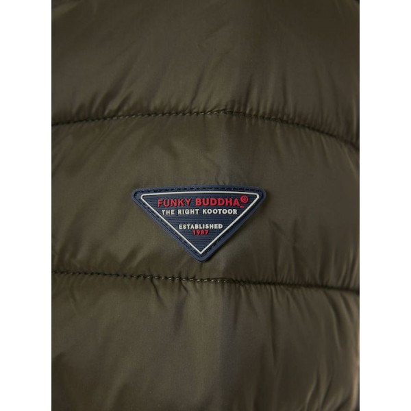 FUNKY BUDDHA PUFFER BOMBER ΜΕ ΚΟΥΚΟΥΛΑ  FBM010-002-01 KHAKI