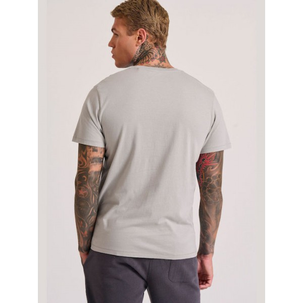 FUNKY BUDDHA ΑΝΔΡΙΚΟ T-SHIRT  FBM010-015-04 GREY