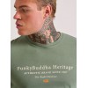 FUNKY BUDDHA ΑΝΔΡΙΚΟ T-SHIRT  FBM010-003-04 DK GREEN