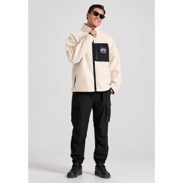 FUNKY BUDDHA ESSENCIAL OFF WHITE ΖΑΚΕΤΑ FLEECE FBM010-056-06