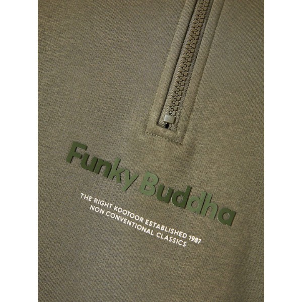 FUNKY BUDDHA CEMENT RELAXED ΦΟΥΤΕΡ HALF ZIP FBM010-011-06