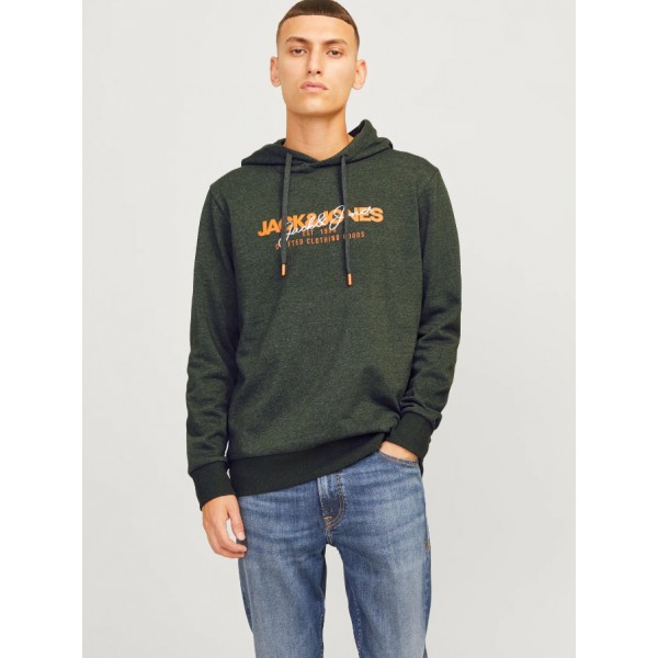 JACK & JONES ΑΝΔΡΙΚΟ ΦΟΥΤΕΡ ΜΕ ΚΟΥΚΟΥΛΑ 12256848 KOMBU GREEN