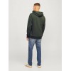 JACK & JONES ΑΝΔΡΙΚΟ ΦΟΥΤΕΡ ΜΕ ΚΟΥΚΟΥΛΑ 12256848 KOMBU GREEN