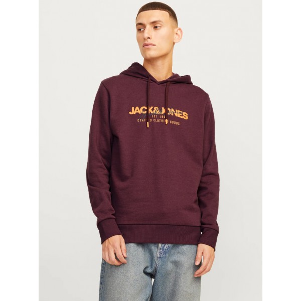 JACK & JONES ΑΝΔΡΙΚΟ ΦΟΥΤΕΡ ΜΕ ΚΟΥΚΟΥΛΑ 12256848 VINEYARD WINE