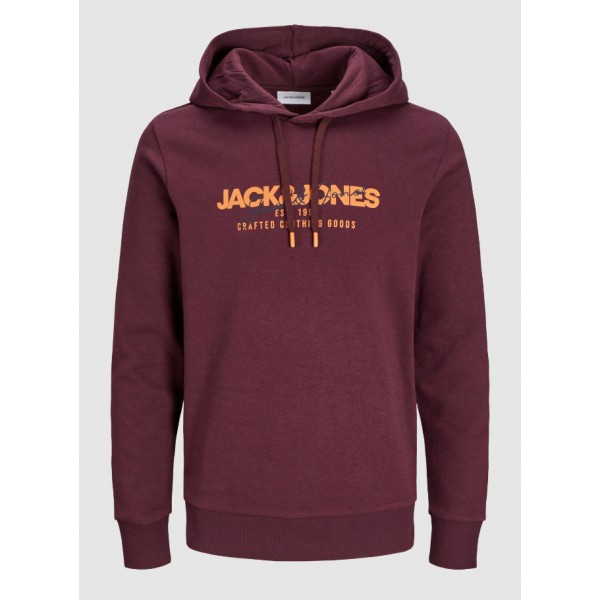 JACK & JONES ΑΝΔΡΙΚΟ ΦΟΥΤΕΡ ΜΕ ΚΟΥΚΟΥΛΑ 12256848 VINEYARD WINE