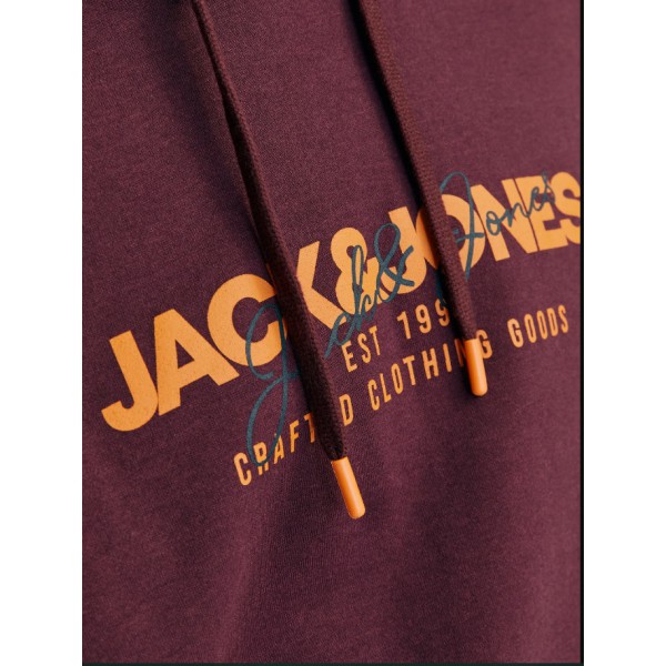 JACK & JONES ΑΝΔΡΙΚΟ ΦΟΥΤΕΡ ΜΕ ΚΟΥΚΟΥΛΑ 12256848 VINEYARD WINE