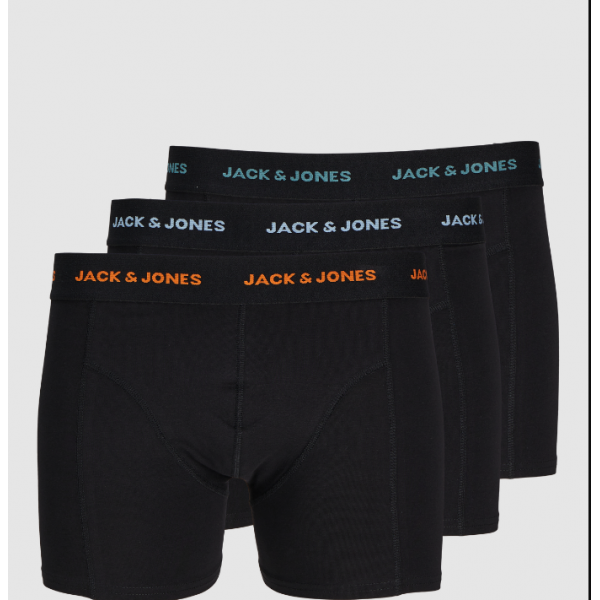 JACK & JONES UNDERWEAR BOXER BLACK 3 PACK 12263876