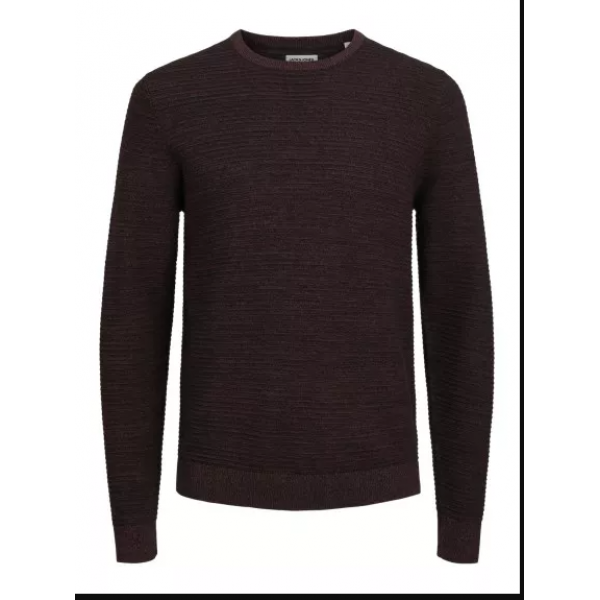 JACK & JONES ΠΛΕΚΤΟ ΛΕΠΤΟ ΠΟΥΛΟΒΕΡ 12258571 WINE TWISTED