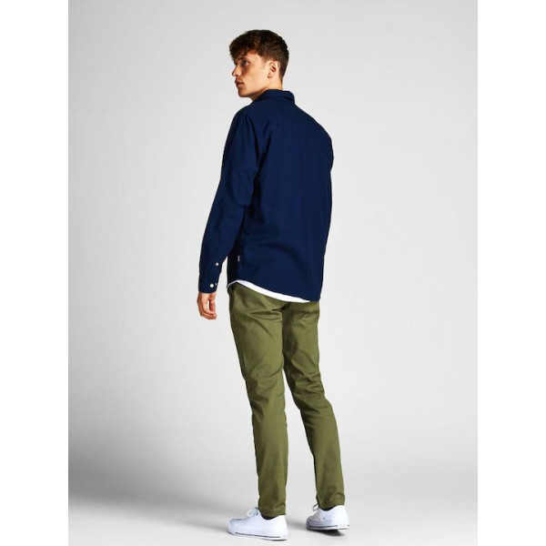 JACK & JONES ΜΑΚΡΥΜΑΝΙΚΟ ΠΟΥΚΑΜΙΣΟ 12182486 NAVY 