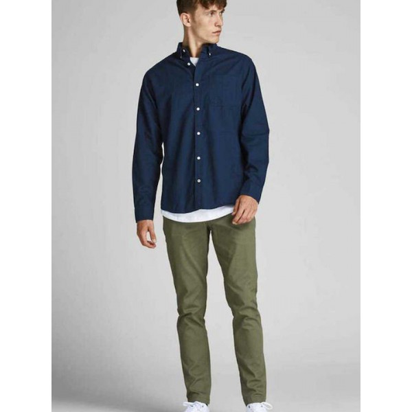 JACK & JONES ΜΑΚΡΥΜΑΝΙΚΟ ΠΟΥΚΑΜΙΣΟ 12182486 NAVY 