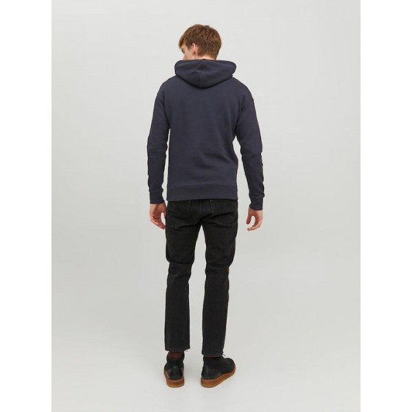 JACK & JONES ΦΟΥΤΕΡ ΜΠΛΟΥΖΑ ΜΕ ΚΟΥΚΟΥΛΑ NAVY 12233972