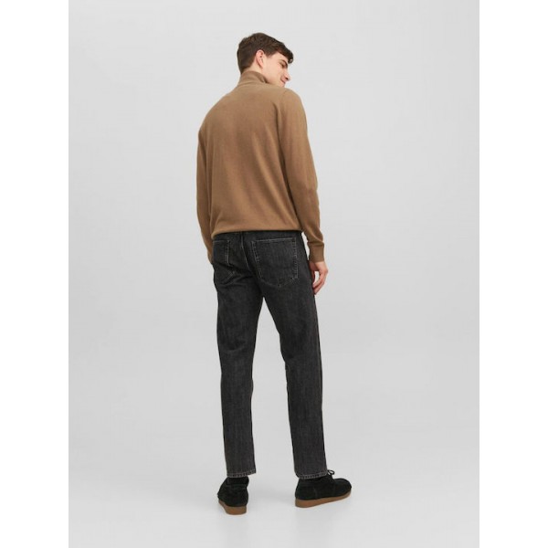 JACK & JONES ΠΛΕΚΤΟ ΛΕΠΤΟ ΠΟΥΛΟΒΕΡ ΜΕ ΦΕΡΜΟΥΑΡ 12189339 MOCHA BISQUE