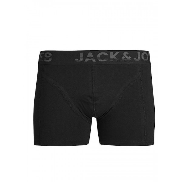 JACK & JONES UNDERWEAR BOXER BLACK ASPHALT 3 PACK 12250607