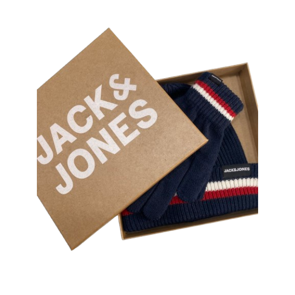 JACK & JONES ΑΝΔΡΙΚΟ ΣΕΤ ΜΕ ΣΚΟΥΦΟ ΓΑΝΤΙΑ NAVY 12268425